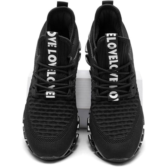 Women's Running Walking Blade Sport Work Tennis Black Athletic Sneakers Shoes - Picture 7 of 7